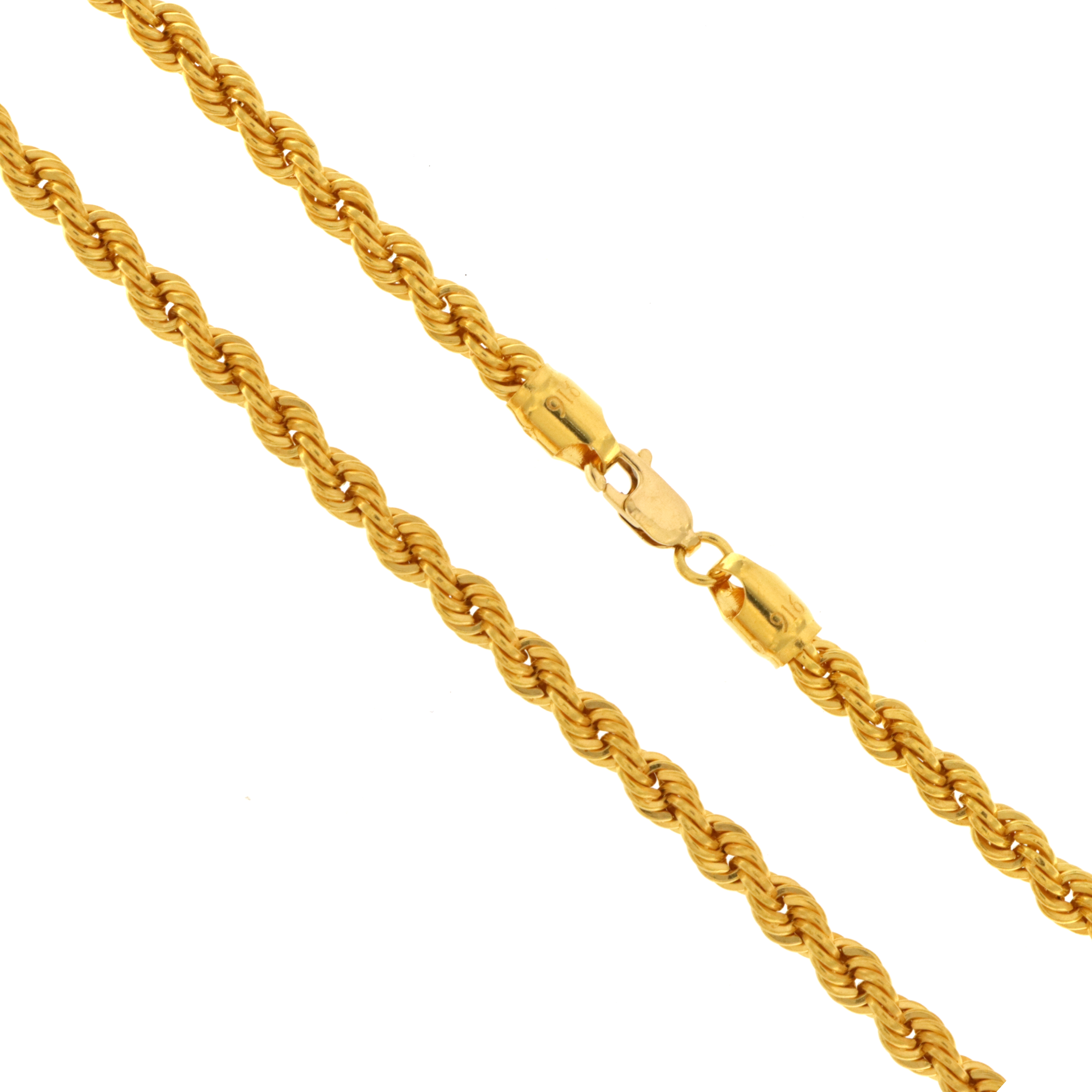 22ct Gold Hollow Rope Chain